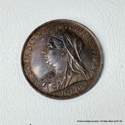 1901 Bronze Ungraded And Circulated British One Penny Coin