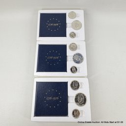3 1976 Ungraded And Uncirculated U.S. Bicentennial S 3 Coin Sets