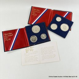 2 1976 U.S. Mint Bicentennial 40% Silver 3 Coin Sets