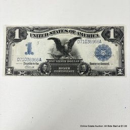 Ungraded Series Of 1899 $1 Blue Seal Black Eagle Silver Certificate