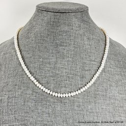Hawaiian Made Pearl Necklace With 14K White Gold Hardware
