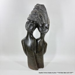 Artist Signed Shona Stone 17.5' Sculpture