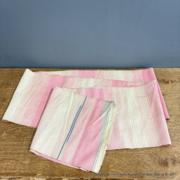 Vintage Japanese Pink And White Kimono Obi Belt