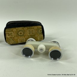 Vintage Penncrest Leather Opera Glasses In Case
