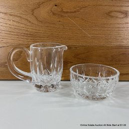Waterford Crystal Sugar Bowl And Cream Pitcher Set