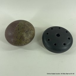 Ceramic Flower Frog And Orb