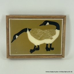 Vintage Trivet W. Morgan 1979 Pair Of Geese