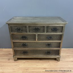 Thomasville Limited Edition Art Nouveau Metal Wrapped Embossed Dresser (LOCAL PICK UP ONLY)