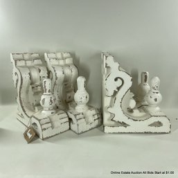 Four Faux Distressed Decorative Corbels