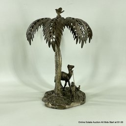 Brass Metal Oasis Scene Decor