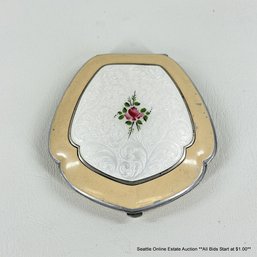 Elgin Vintage Enameled Makeup Compact With Mirror