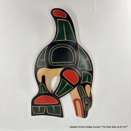 Larry Joseph Signed Squamish Art Killer Whale Carving