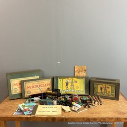 4 Vintage Marklin Train Building Kits 1, 1A, 2A, And 401