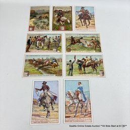 Compagnie Liebig Vintage French Promotional Trading Cards Of Cowboys And Jockeys