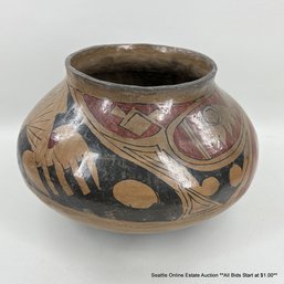 Agustin V. Signed Vintage Mata Ortiz Polychrome Pottery Vessel