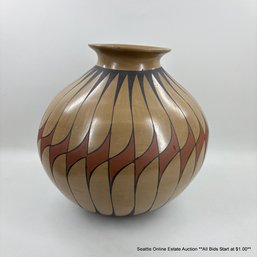 Nicolas Silveira Signed Mata Ortiz Polychrome Pottery Vessel