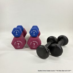 3 Pairs Of Small Handheld 2-7 Lb. Weights