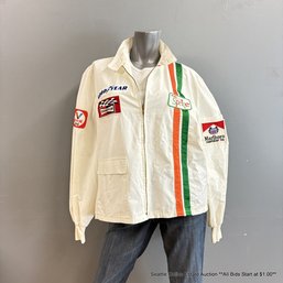 Indy Racing Apparel Vintage Promo Jacket With Sprite, Marlboro, Goodyear, Valvoline, And Champion Patches