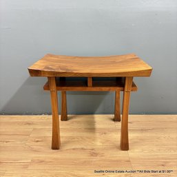 Shinto Shrine Style Bench With Divided Shelf Underneath (LOCAL PICKUP ONLY)