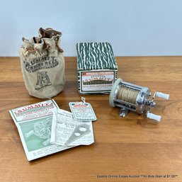 Pflueger Summit 1993-L Vintage Fishing Reel With Storage Pouch And Original Box