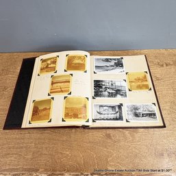 Vintage Scrapbook With Photos Including Dick Dole Of The Dole Whip Family, Postcards, & Other Ephemera