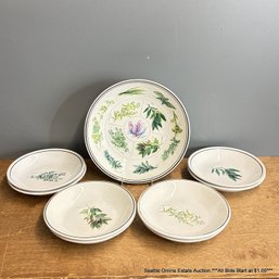Williams-Sonoma Culinary Herbs Portuguese Ceramic Pasta Dishes And Serving Bowl