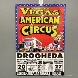 Vintage Circus Poster: Circus Vegas-American Circus: Drogheda