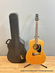 Gibson Mark 53 1977 Acoustic Guitar With Fuchsia Plush Lined Hard Sided Case