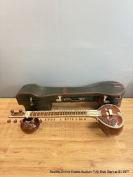Hemen & Co. Vintage Sitar With Hard Sided Case