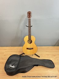 Fender TG-4 TF 3/4 Size Travel Guitar Left-Handed Setup With Soft Sided Case