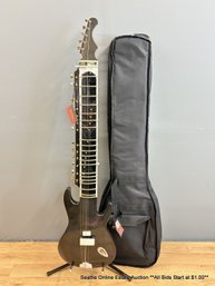 G. Rosul For Bhargave & Co. Pro Electric Fusion Sitar In Black With Padded Soft-Sided Case