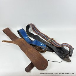 Three Vintage Guitar Straps