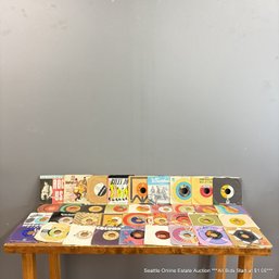 Large Lot Of Assorted Vintage 45 Record Albums Incl. Carly Simon, The Eagles, Dionne Warwick, Billy Joel