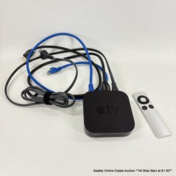 Apple TV 3rd Generation With Remote, HDMI Cable, And LAN Line