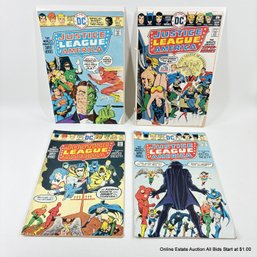4 DC Justice League America Comic Book No. 123, 124, 125, 128 With 25 Cent Cover Price