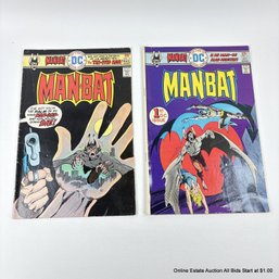 2 DC Man-Bat Comic Book No. 1, 2 With 25 Cent Price Covers