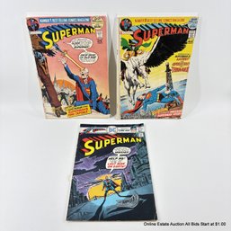 3 DC Superman No. 294, 250, 249 25 Cent Cover Comic Books