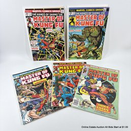 5 Marvel The Hands Of Shang-Chi, Master Of Kung Fu Comic Book No. 18, 19, 20, 37, 49  25 Cent Cover Price