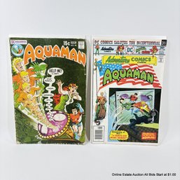 2 DC Aquaman Comic Book No. 55, 446 15 And 30 Cent Cover Prices