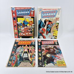 4 DC Justice League America Comic Book No. 100, 104, 105, 109 With 20 Cent Covers