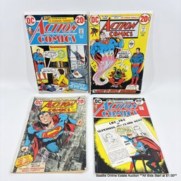 4 DC Action Comics Comic Book No. 419, 420, 422, 429 With 20 Cent Price Cover