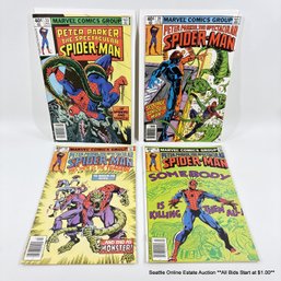 4 Marvel Peter Parker, The Spectacular Spider-Man Comic Book No. 33, 39, 40, 44 With 40 Cent Price Cover