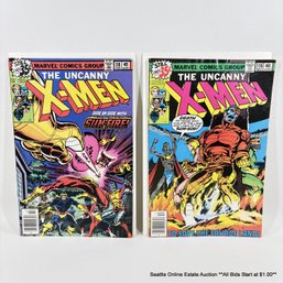 2 Marvel The Uncanny X-Men Comic Book No. 116, 118 With 35 Cent Price Cover