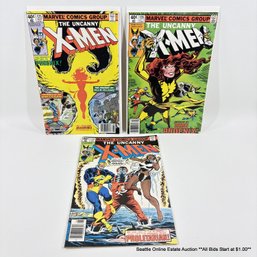 2 Marvel The Uncanny X-Men Comic Book No. 124, 125, 135 With 40 Cent Price Cover