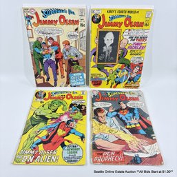 4 DC Superman's Pal Jimmy Olsen Comic Book No. 129, 132, 136, 139 With 15 Cent Price Cover