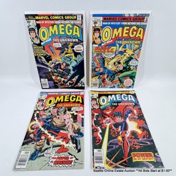 4 Marvel Omega The Unknown Comic Book No. 4, 5, 6, 9 With 30 Cent Price Cover