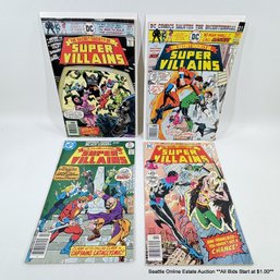 4 DC The Secret Society Of Super Villains Comic Book No. 2, 3, 5, 6 With 30 Cent Price Cover