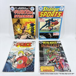 DC The Phantom Stranger, Strange Sports Stories, Prez First Teen President, & Weird World Presents Iron-Wolf