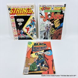 DC Black Lightening No. 4, The Joker No. 8, & Strange Adventures No. 235 With 25, 30 & 35 Cent Price Cover