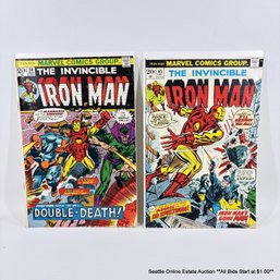 2 Marvel The Invincible Iron Man Comic Book No. 58, 65 With 20 Cent Price Cover
